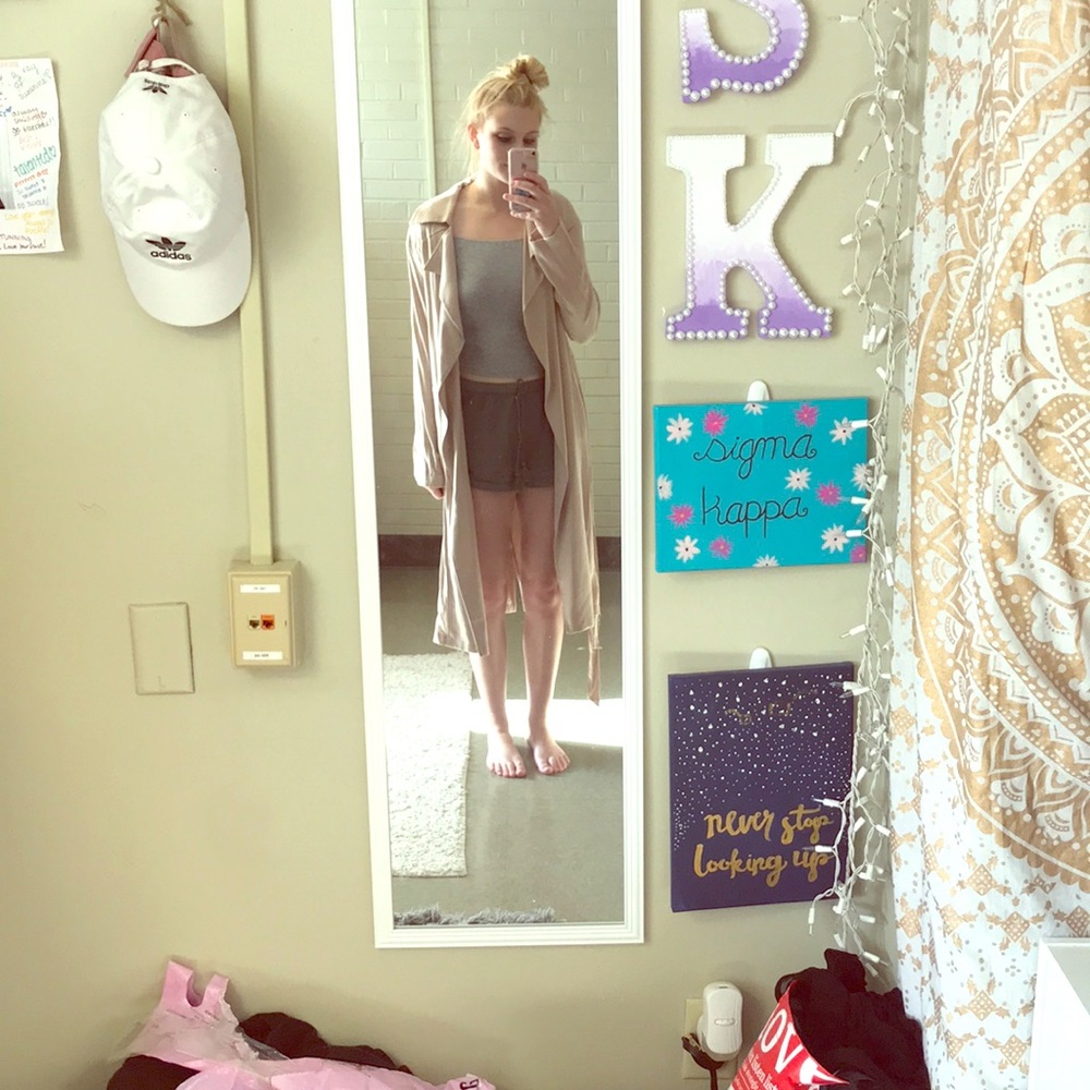 Never worn long trench coat